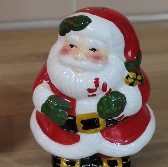 Vintage  Giftcraft Ceramic Santa Salt & Pepper Shakers 1995 Andrew Baron Design - Picture 3 of 10